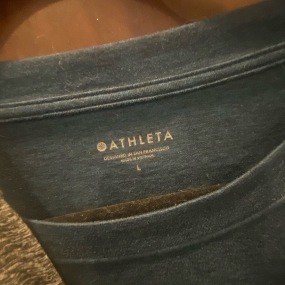 Lot of 2 Athleta Uptempo long sleeve tops shirts tunic blue navy gray - Picture 5 of 9